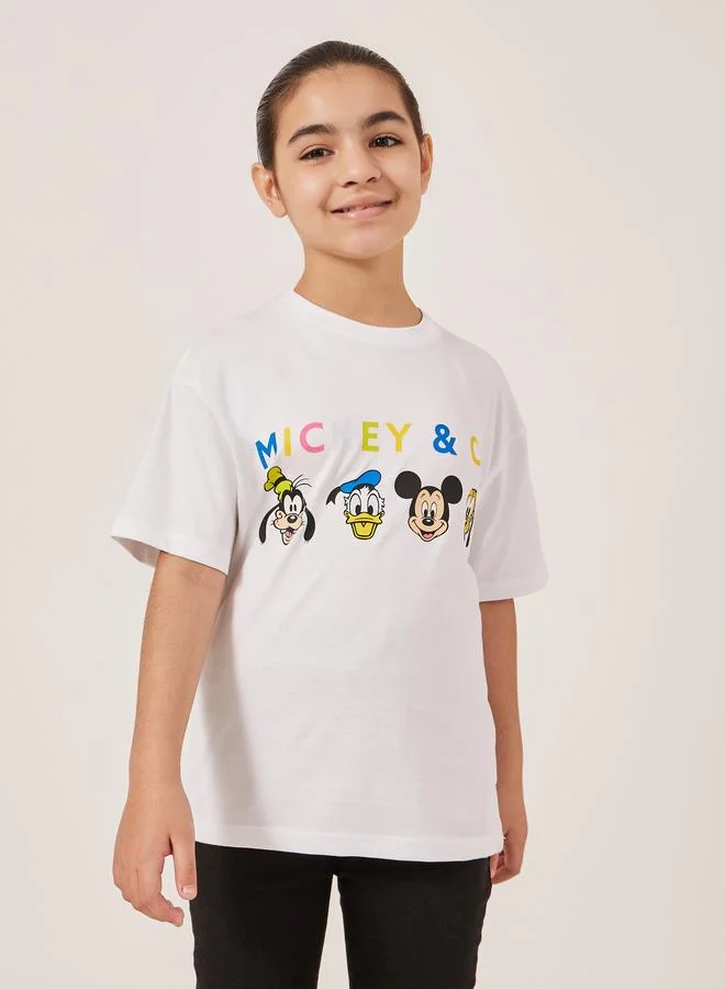 Styli Styli Mickey and Friends Character Print Oversized T-Shirt
